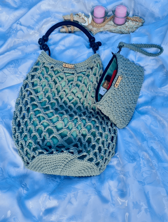 Sac filet au crochet - Modèle Capucine