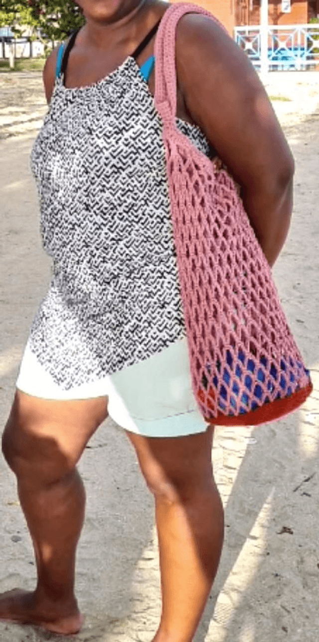 Sac filet au crochet - Modèle Capucine