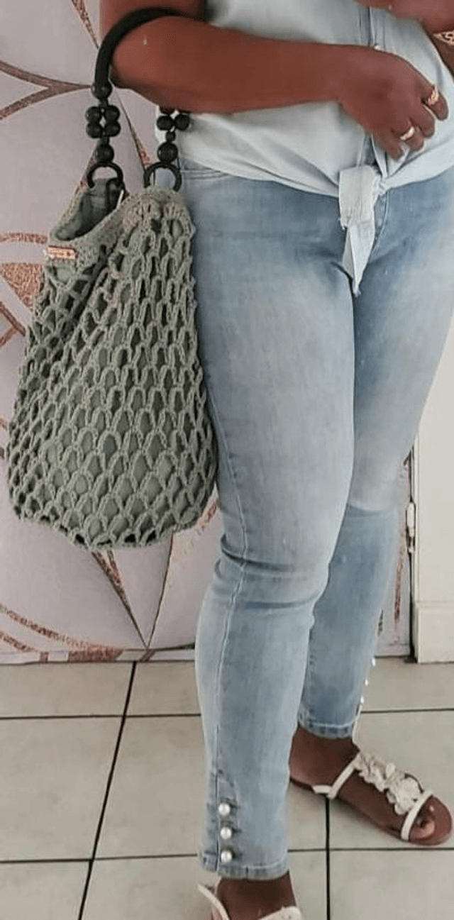 Sac filet au crochet - Modèle Capucine